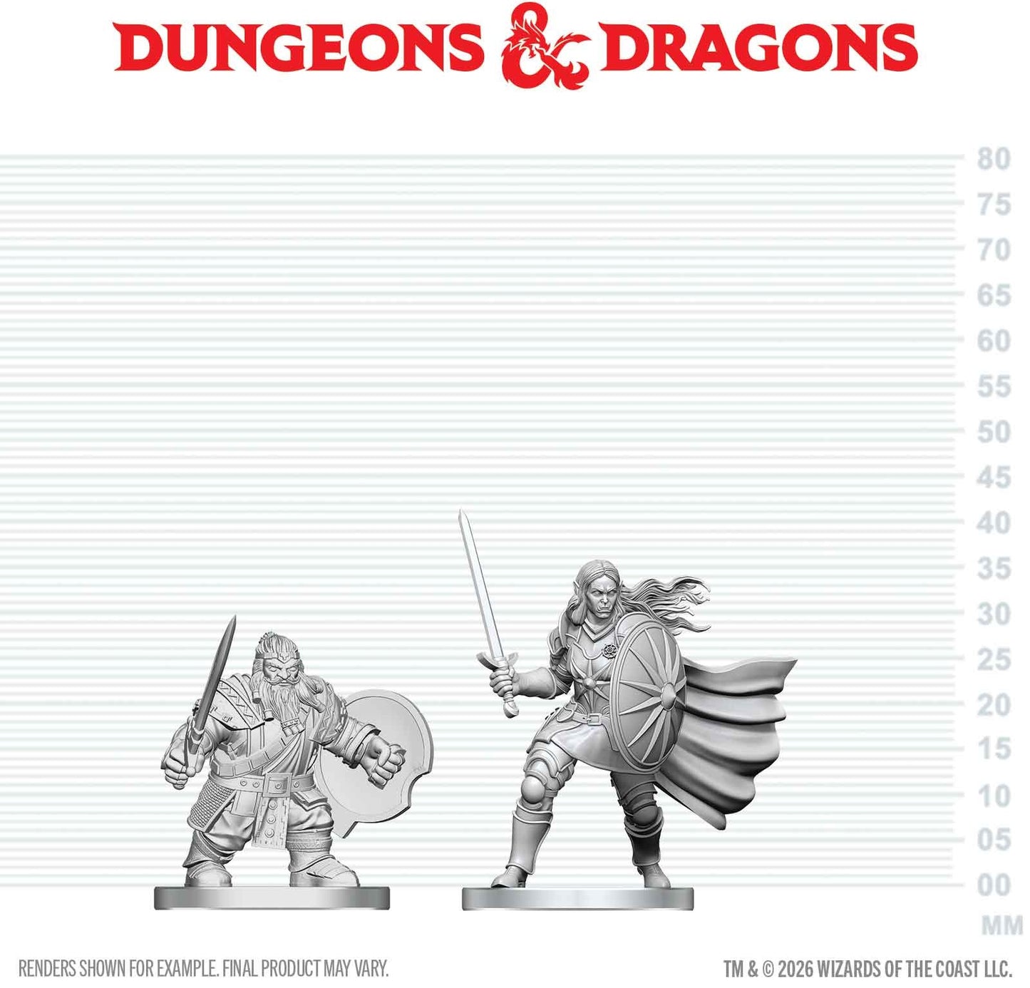 Dungeons & Dragons Dwarf Fighter & Orc Paladin