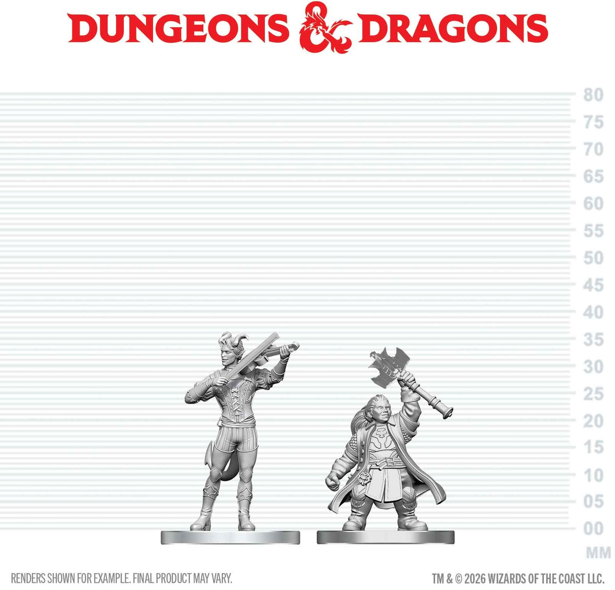 Dungeons & Dragons Tiefling Bard & Dwarf Cleric