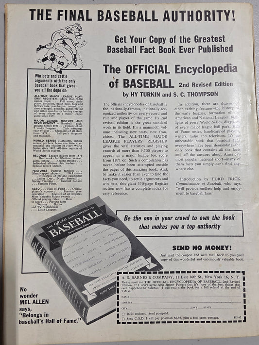Street and Smith's Official Yearbook 1962 Baseball