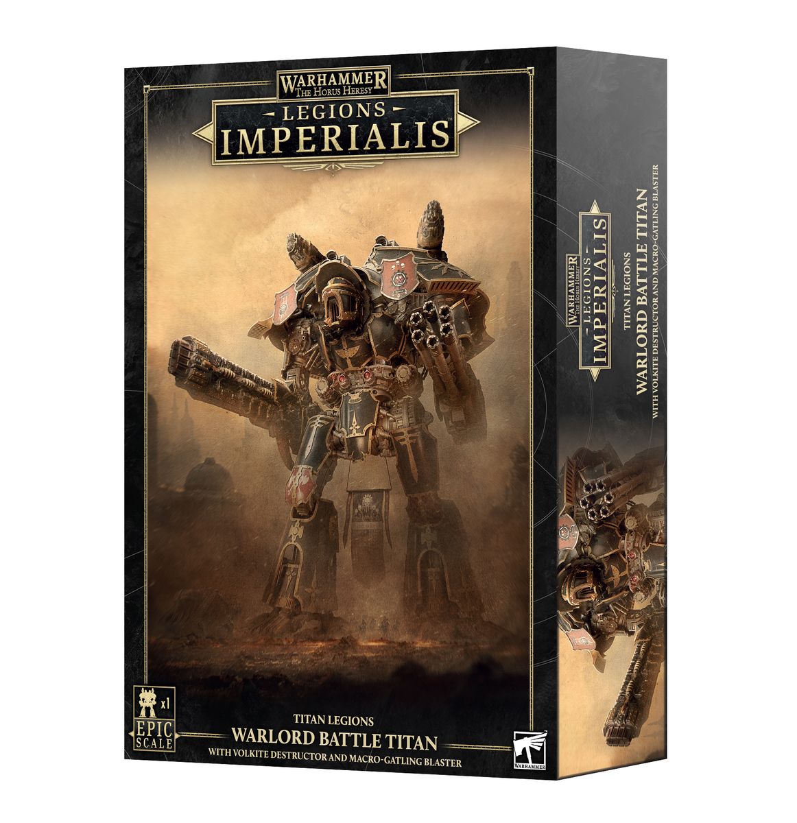 Legions Imperialis: Titan Legions Warlord Battle Titan with Volkite Destructor and Macro-Gatling Blaster