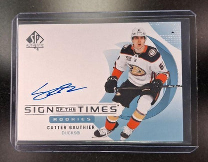 2024 Upper Deck SP Authentic Cutter Gauthier Sign of the Times Rookies Auto