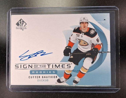 2024 Upper Deck SP Authentic Cutter Gauthier Sign of the Times Rookies Auto