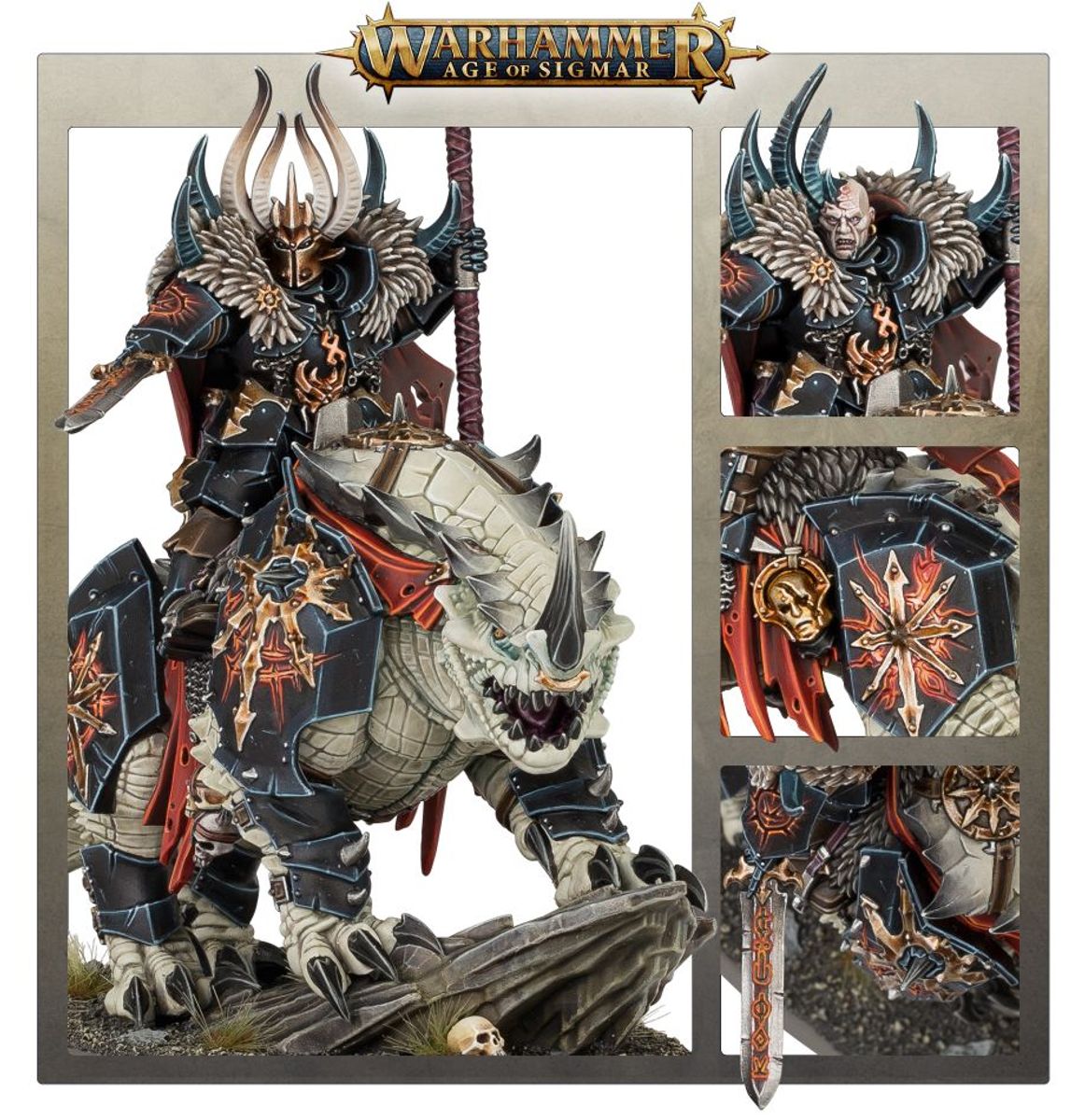 Age of Sigmar: Chaos Lord on Karkadrak
