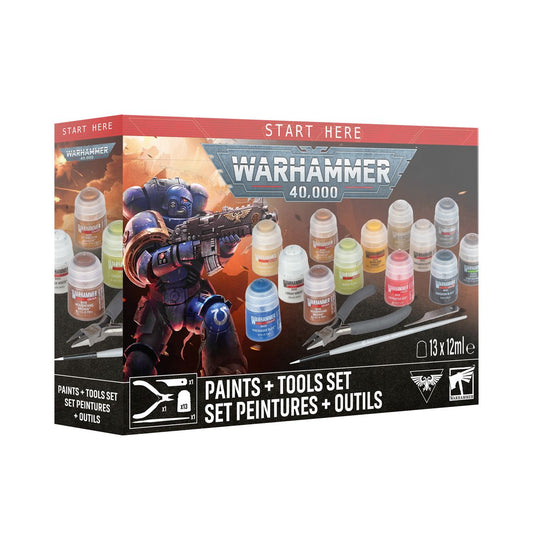 Warhammer 40k: Paints + Tools Set