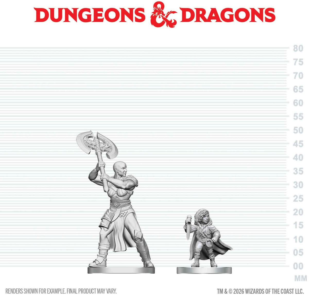Dungeons & Dragons Goliath Barbarian & Halfling Rogue