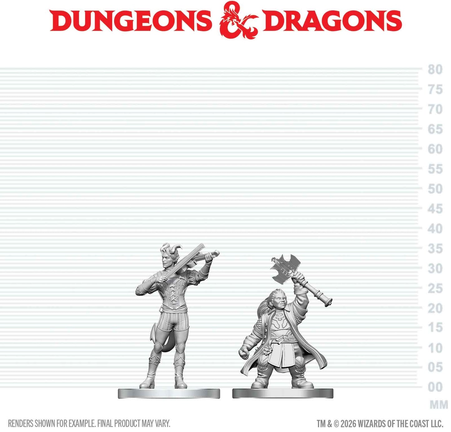 Dungeons & Dragons Tiefling Bard & Dwarf Cleric
