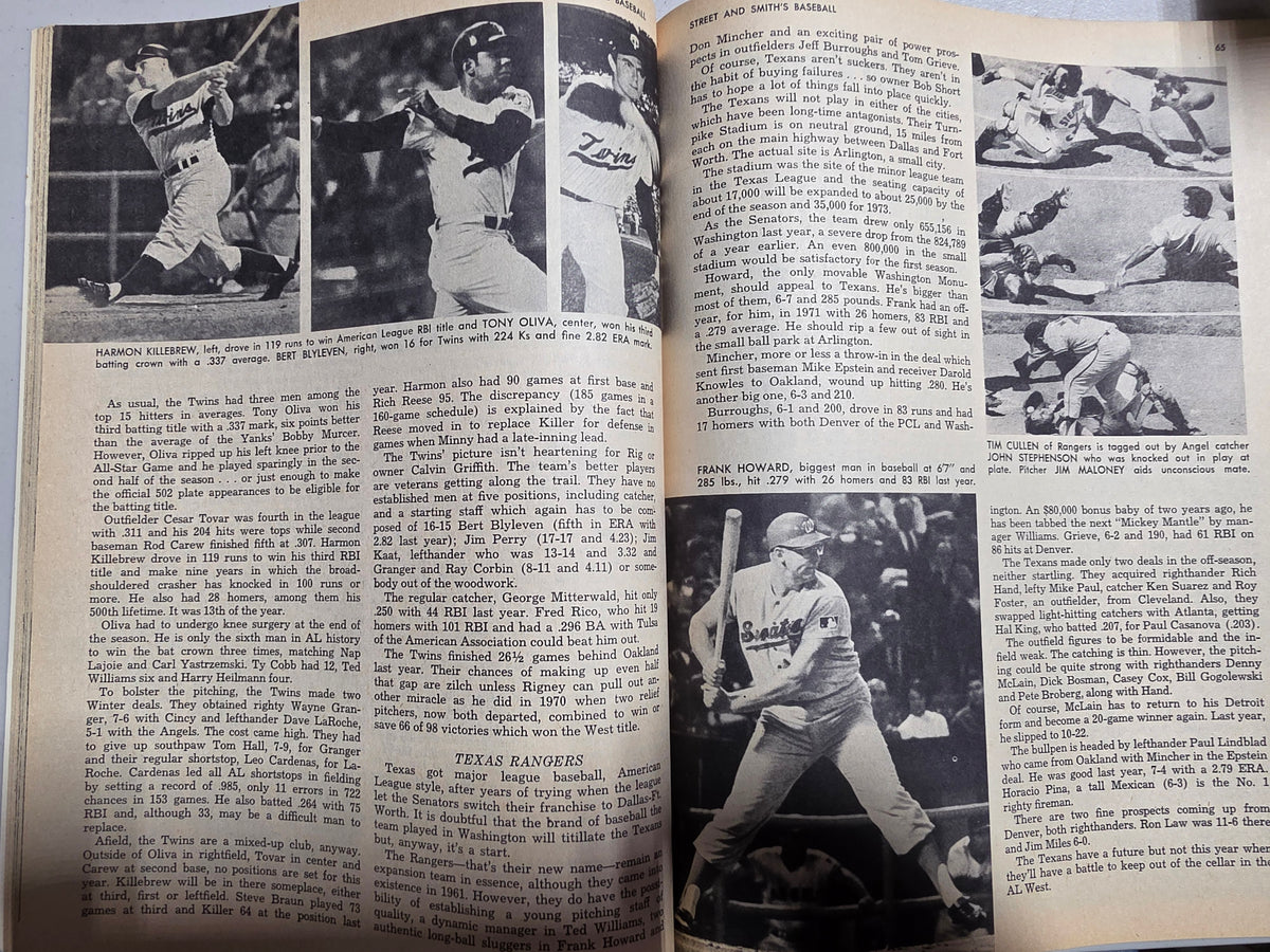 Street and Smith's Official Yearbook 1972 Baseball