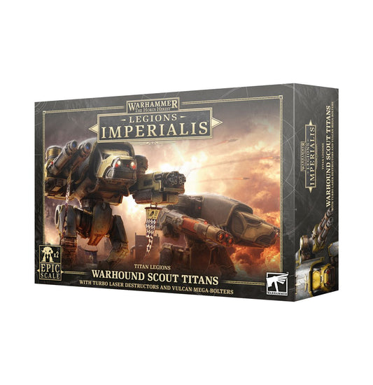 The Horus Heresy: Legions Imperialis Titan Legions Warhound Scout Titans with Turbo Laser Destructors and Vulcan Mega-Bolters